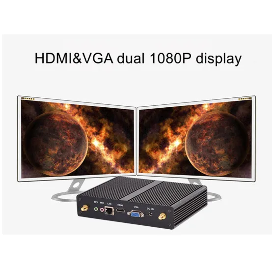 Мини ПК EGLOBAL Windows 10 Intel Core i3 7100U Celeron 3205U два ядра без вентилятора HDMI VGA Wi Fi|Мини ПК| |