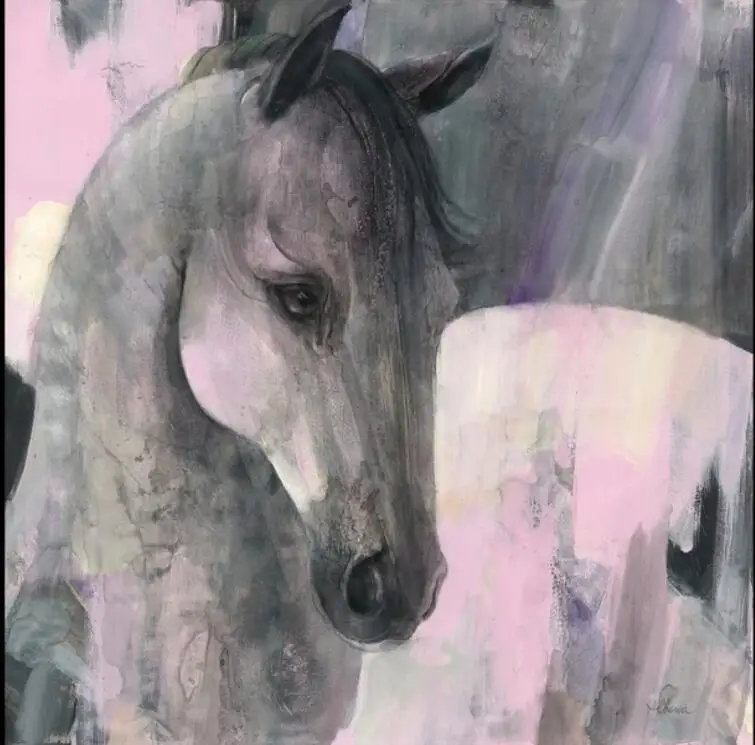 3D фиолетовая черная белая лошадь животные живопись Настенная бумага s роспись