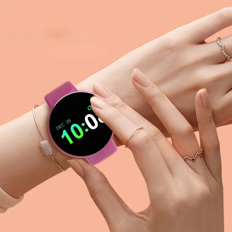 Модные Простые Для женщин часы Smart Спорт цифровые мужчин Фитнес крови Давление