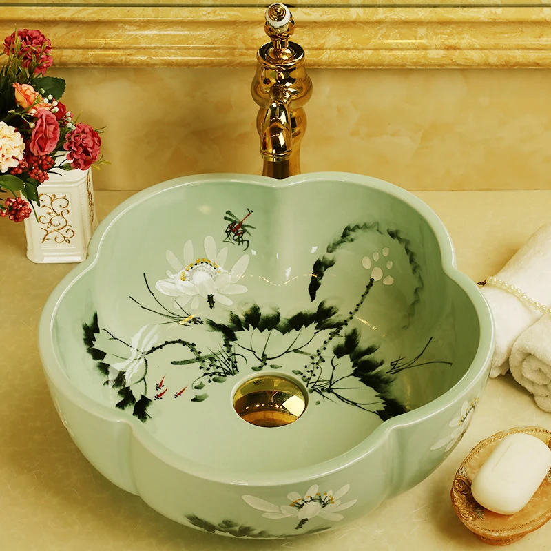 Винтажный стиль Procelain европейский искусство искусственная фотография раковина