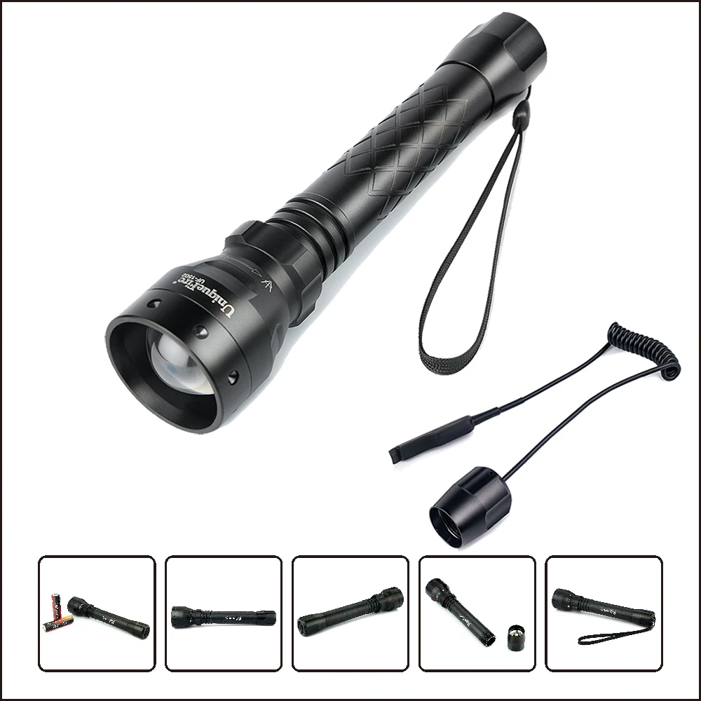 Фонарик UniqueFire UF 1502 XRE G/R/W перезаряжаемый светфонарь с регулируемым объективом и