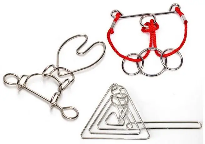 3 шт./компл. IQ Волшебная металлическая проволока головоломка традиционный