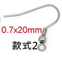 2 50pcs Hypoallergenic Surgical Stainless Steel Multi Design Blank Earring Wire Fish Hooks for DIY Earring Jewelry Making Findings - Цвет: 2
