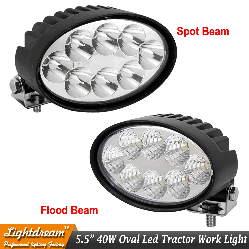 Овальный светодиодный рабочий светильник 5 дюйма 40 Вт 8 светодисветодиодный * 12 В |