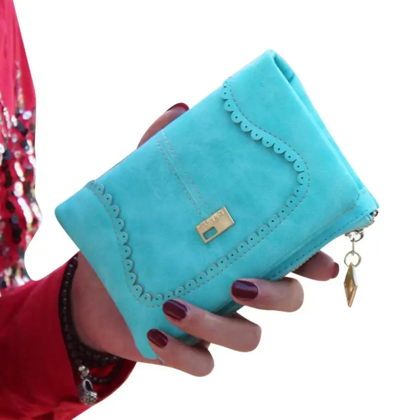 New Fashion Women's Wallet Famous Designers Brand Women Grind Arenaceous Leather Zip Around Purse Card Money Bag | Багаж и сумки