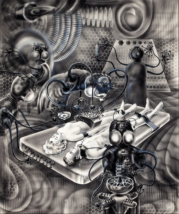 Конец Луны Мелодия научная фантастика дизайн Вселенная ретро ВИНТАЖНЫЙ ПЛАКАТ