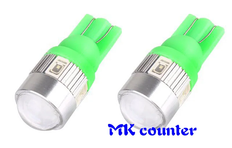 50 шт. Высокая мощность T10 6SMD 5630 светодиодный объектив с объективом 6 SMD W5W 194 168 501