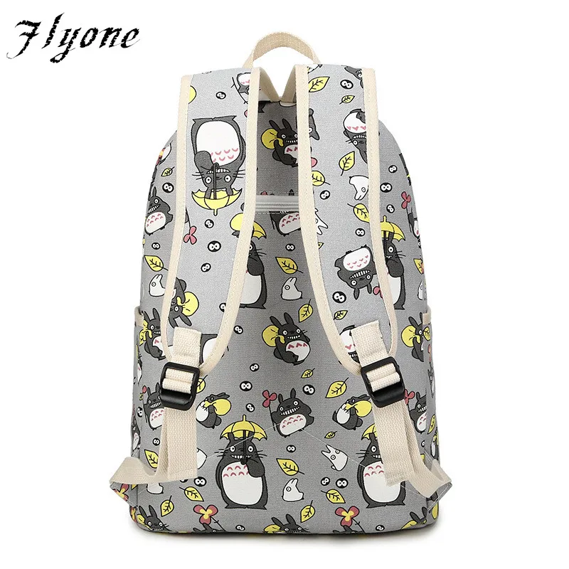Flyone Для женщин Тоторо рюкзак девушки рюкзаки 3D печать путешествия softback Mochila школа