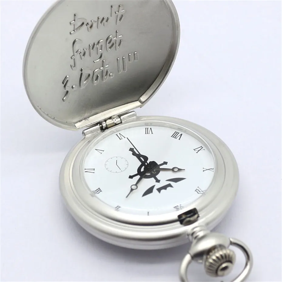 

Fashion Silver Vintage Quartz Poket Watch with Men Women Pearl Sand Alchemist Alchemist with Chain for Retro Gifts