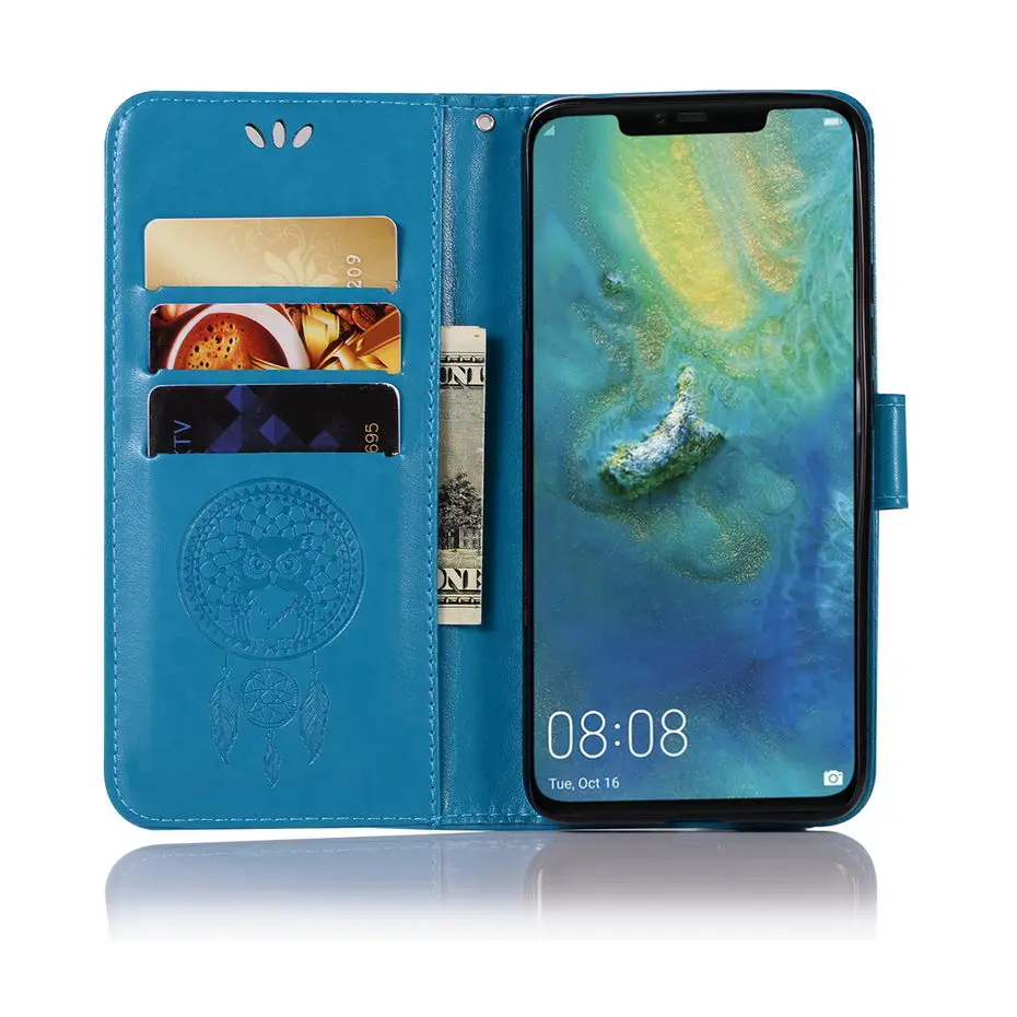 Кожаный чехол для fundas mate 20 Pro роскошный флип кошелек чехлы телефонов huawei