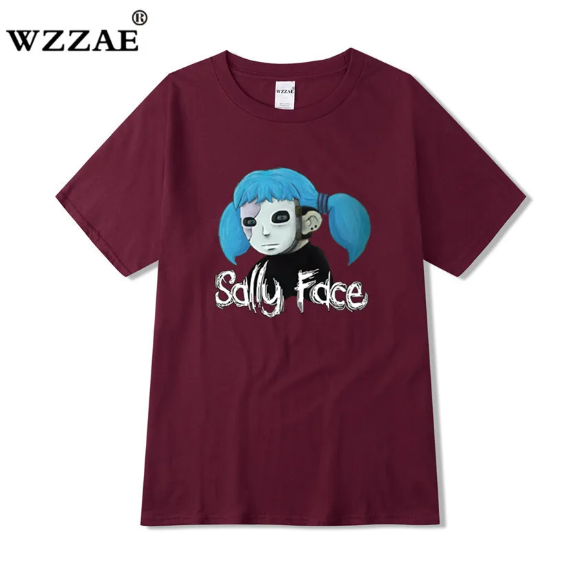 Sally Face Футболка мужская Харадзюку женская унисекс Лето мужские футболки повседневная одежда с надписью и мультяшным принтом camisetas hombre