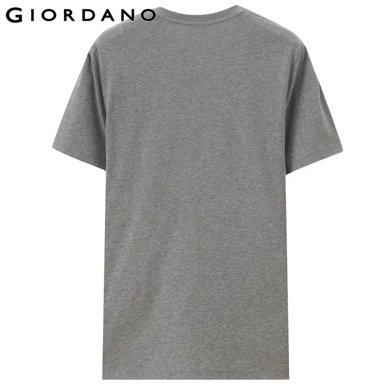 Джордано Мужчины Henley Tee Производительность Футболка с коротким рукавом мужская