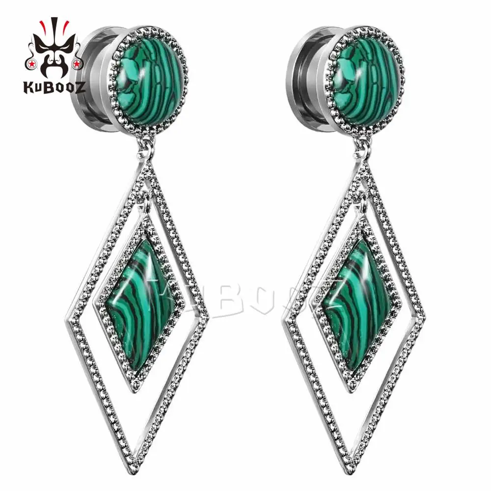 Style1 KUBOOZ мотаться уха Вилки для пирсинга, из нержавеющей стали туннели датчики расширитель тоннели в уши ювелирные кольца для тела модный подарок 10 шт - Окраска металла: Style1