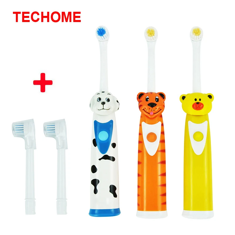 TECHOME 4 шт./компл. гигиена полости рта электрическая Зубная щётка дети Замена