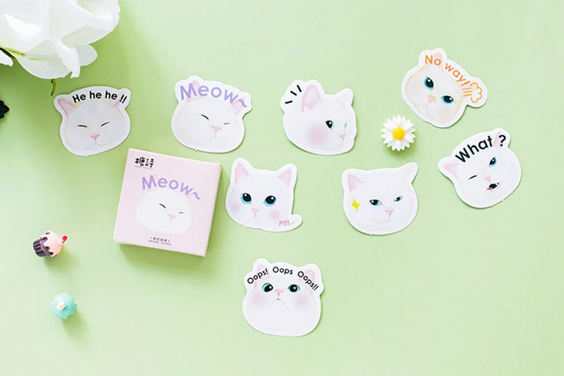 45 шт./кор. милый мультфильм животных кошка наклейка, сделай сам, Скрапбукинг Украшение дневника Label каваи канцелярские подарок поставки наклеек