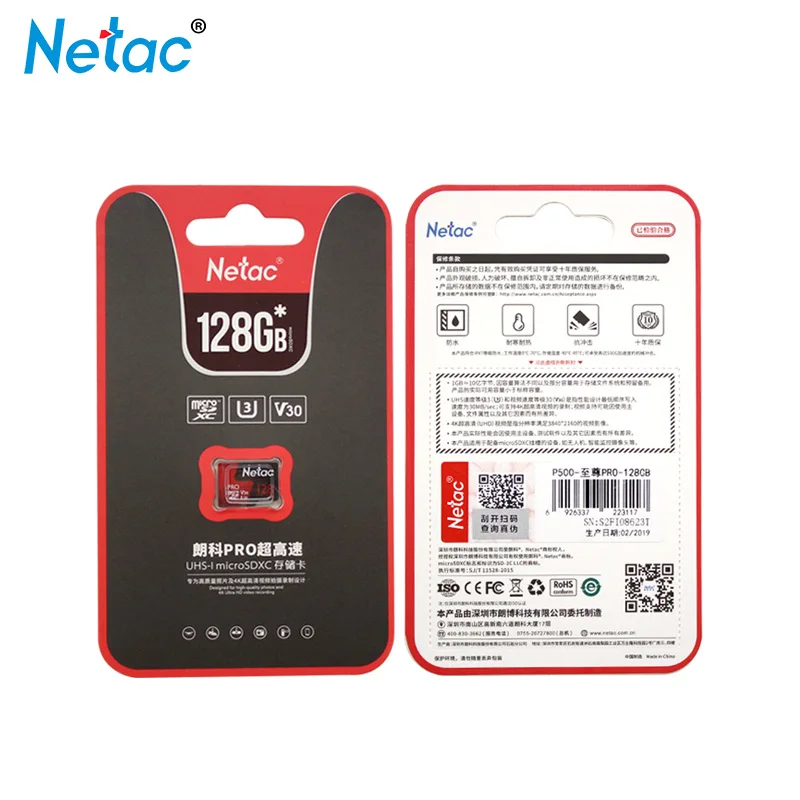 Профессиональная карта Micro SD 64 ГБ 128 флэш памяти видео 4K U3 V30 TF для смартфона и