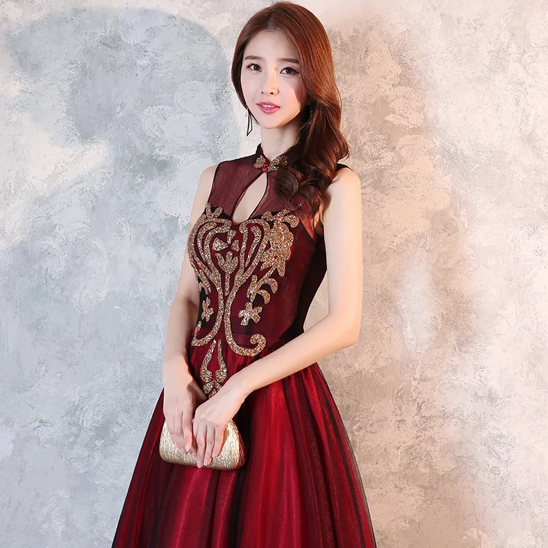 Длинное вечернее платье новинка 2018 элегантные вечерние платья с иллюзионным