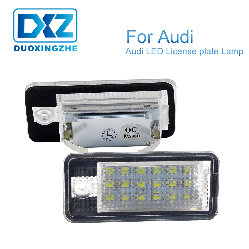 DXZ 2X светодиодные номерные знаки Canbus без ошибок для Audi A4 A6 2006 C6 A3 S3 S4 B6 B7 S6 A8 S8 RS4 RS6 Q7