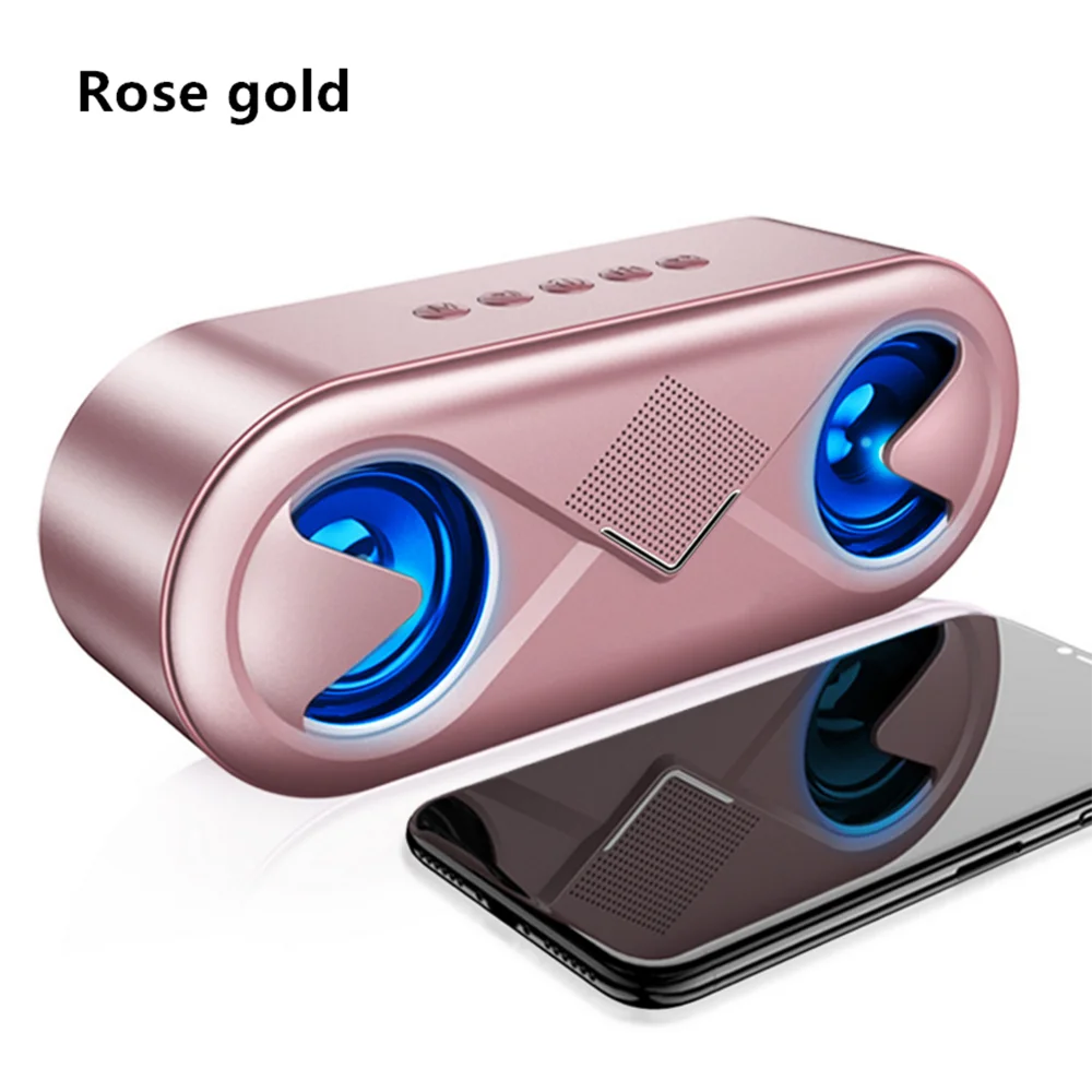 Портативный Bluetooth 5,0 динамик s 10 Вт беспроводной стерео бас Hifi динамик Поддержка TF карты AUX USB Handsfree со вспышкой светодиодный