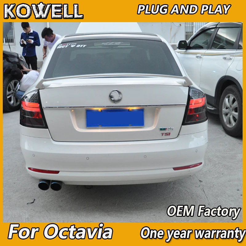 KOWELL стайлинга автомобилей для Skoda octavia хвост светильник 2007 2014 задний фонарь led DRL +