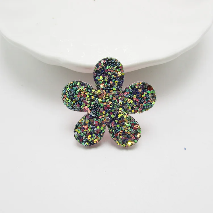 50 шт./лот украшения ручной работы с цветами и подкладкой аппликации в форме