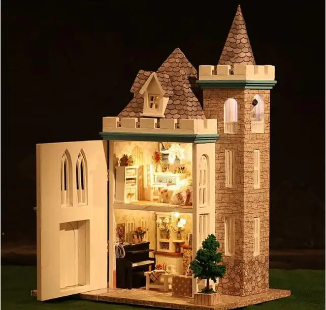 3D Кукольный дом сделай сам миниатюрные деревянные кукольные дома ручной работы