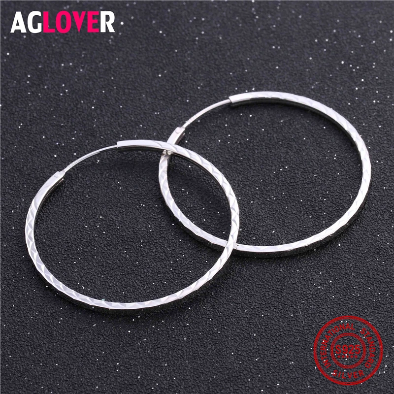 Женские серьги кольца из стерлингового серебра 925 пробы вечерние ювелирные