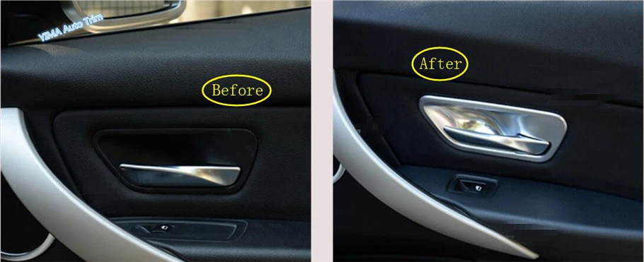 Lapetus For BMW 3 4 Series f30 f32 f35 316i 318i 320li 2013 - 2018 ABS Auto Styling Inner Car Door Handle Bowl Frame Cover Trim |