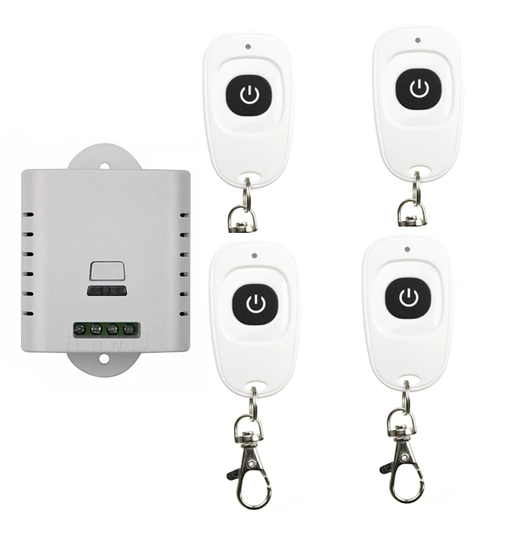 

1 ch RF wireless remote control switch 85V 110V 120V 220V Simple operation With manual button 1* receiver+4 * transmitter