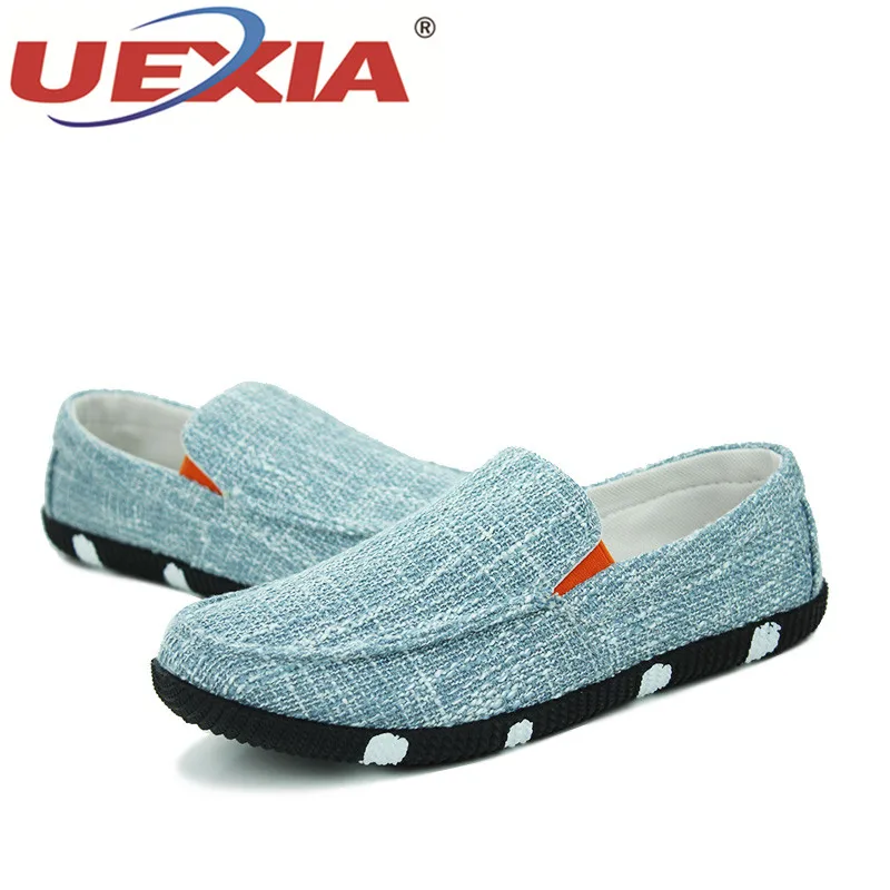 UEXIA Casual Men Shoes Summer Moccasin Slip on Sneakers Designer Male Flats Canvas Alpargatas Zapatillas Superstar | Обувь