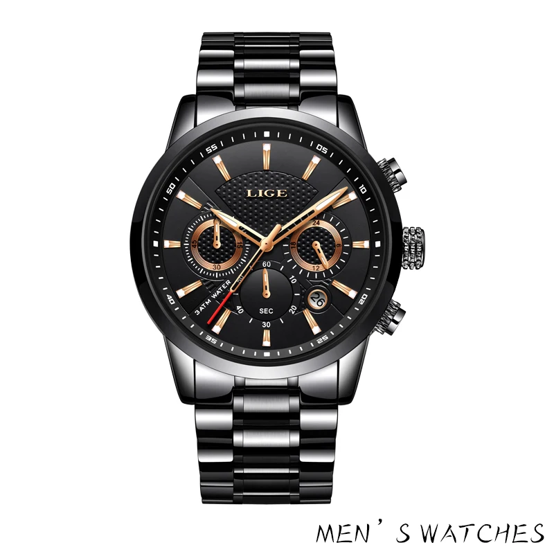 2019 Модный комплект для пары часы LIGE мужские s лучший бренд Роскошные женские