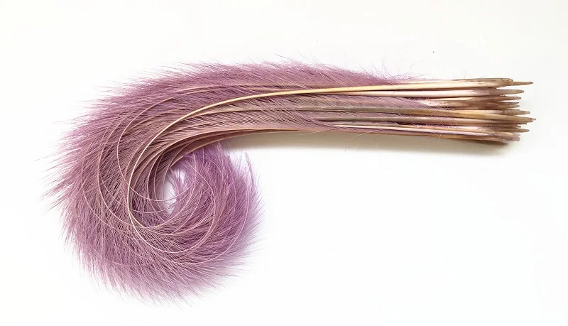 5 шт./лот жженые фазаны перо Millinery шляпа отделка Ремесло поставка 15 цветов на выбор B071 - Цвет: Light purple