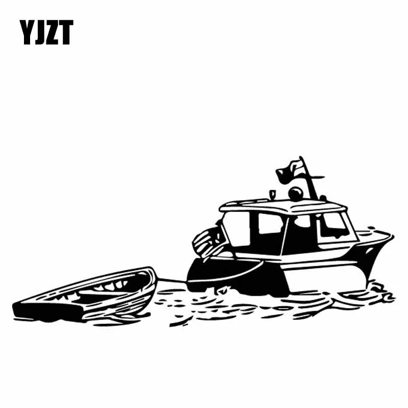 YJZT 18 8 см * 4 сцена корабль речная волна веревка лодка парус соединить Vinly наклейка