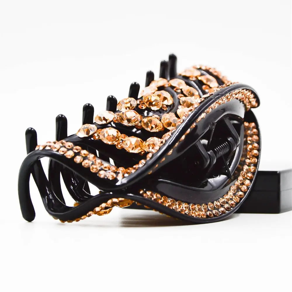 Fancyin Новый стиль Полный проложить горный хрусталь заколки для волос большой