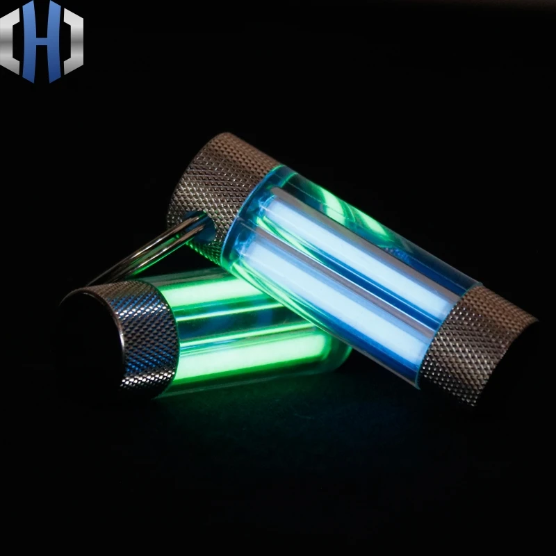 Кольцо для ключей Tritium Tube двойное кольцо трубка самоосвещающаяся флуоресцентная