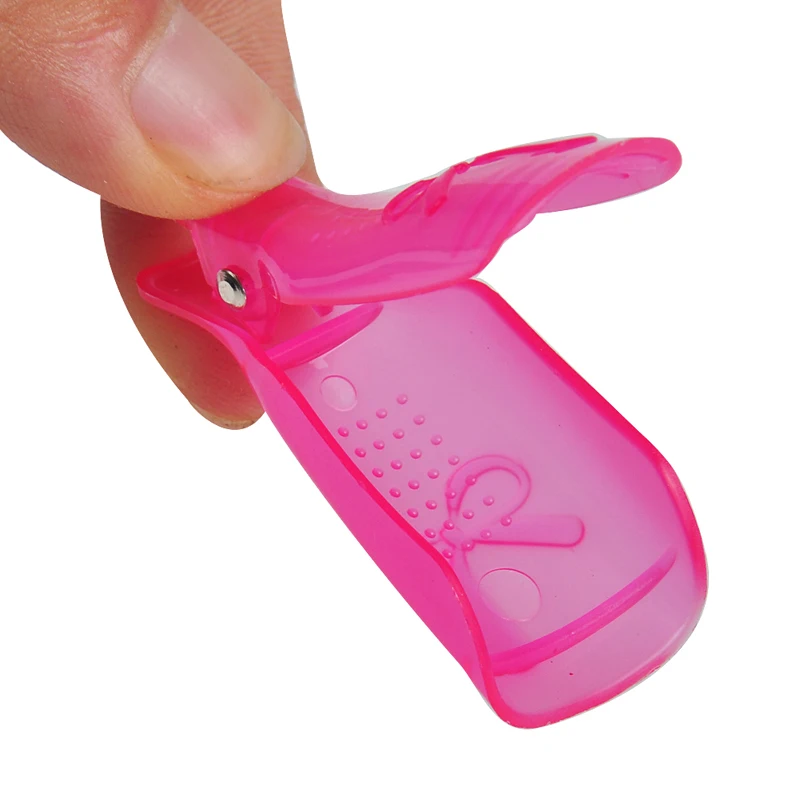 

New 10Pcs Plastic Nail Art Soak Off Cap Clip UV Gel Polish Remover Wrap DIY Tools