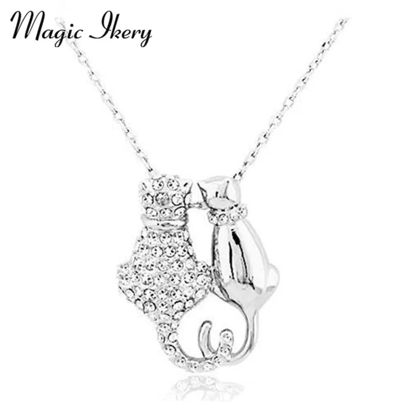 Женское Ожерелье кошка Magic Ikery 2 цвета s высокое качество цвет золото/серебро