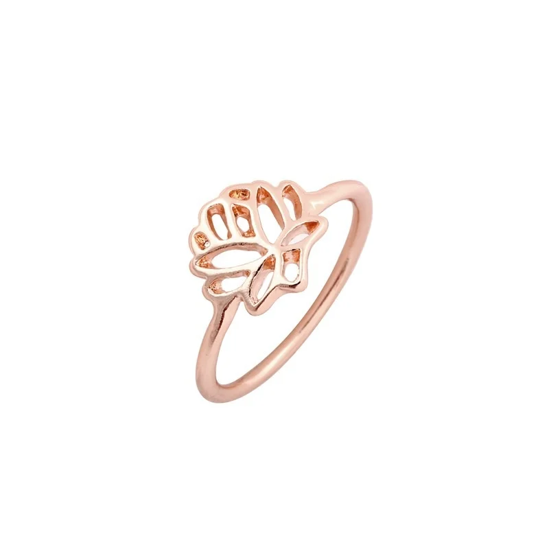 Женское кольцо для йоги Anel Bijoux модное простое медное с цветком лотоса|Кольца| |