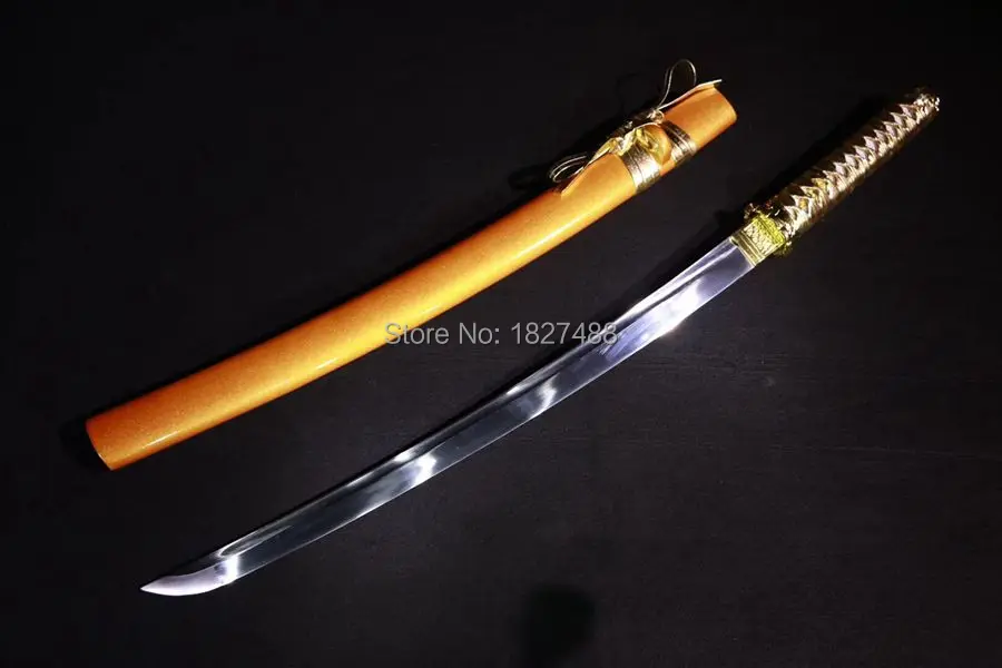 Ручная ковка пружинное стальное лезвие гибкий Wakizashi бритва острый японский