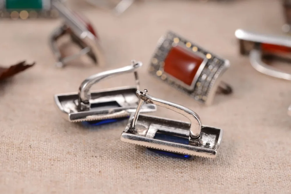 Роскошные Ювелирные Изделия Серьги Девочек Фантазии леди Серебра 925 Крюк зеленый