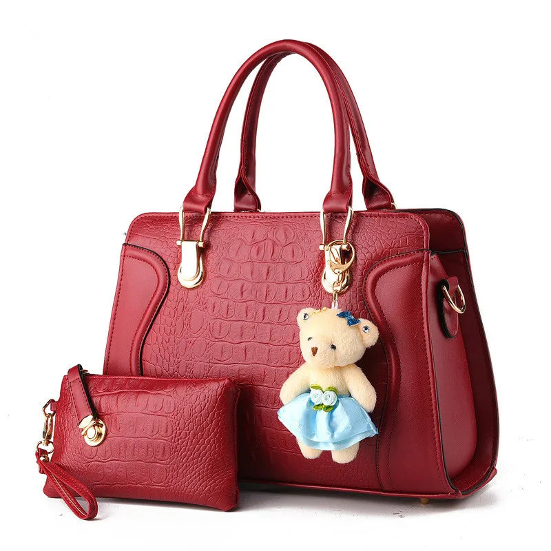 3D крокодиловая женская сумка высокого качества из искусственной кожи с узором