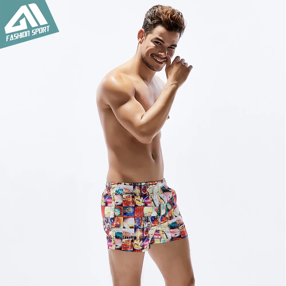 Мужские пляжные шорты Seobean быстросохнущие с фиксированной талией 13 дюймов для