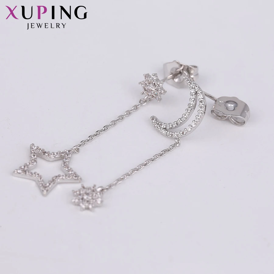 Xuping модные элегантные Асимметричные Луна и звезда серьги формы для женщин Рождественский день Ювелирные изделия Подарки S38-93498