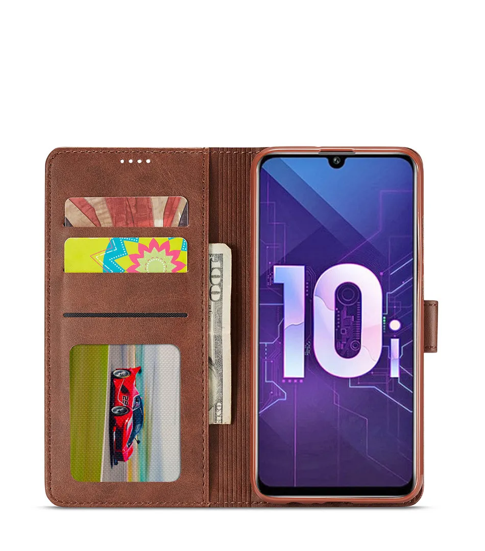Чехол на Honor 10i, чехол для Honor 20i, чехлы для телефонов, кожаные винтажные чехлы-бумажники, Huawei Honor 20 Lite, чехол с откидывающейся магнитной крышкой 10i