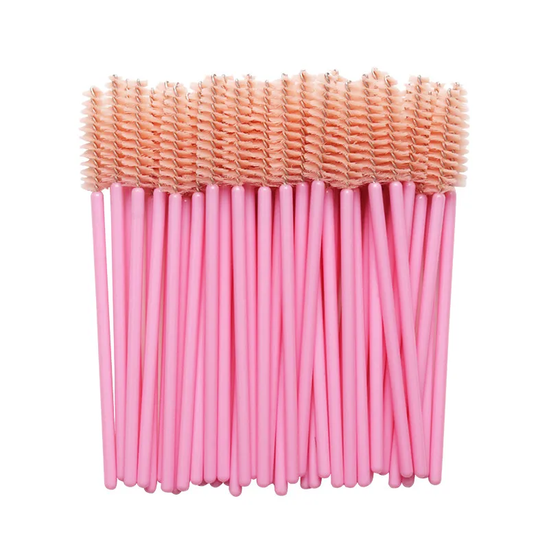 50pcs pink-li pink 50/100 шт Цвета одноразовая щетка для ресниц тушь для ресниц палочки для расческа для инструментов для наращивания ресниц - Handle Color: 50pcs pink-li pink