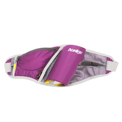 Purple AONIJIE, мужская, женская, легкая сумка для бега, для спорта на открытом воздухе, кемпинга, походов, чайника, поясная сумка для мобильного телефона, гидратационный ремень, набедренная сумка - Цвет: Purple