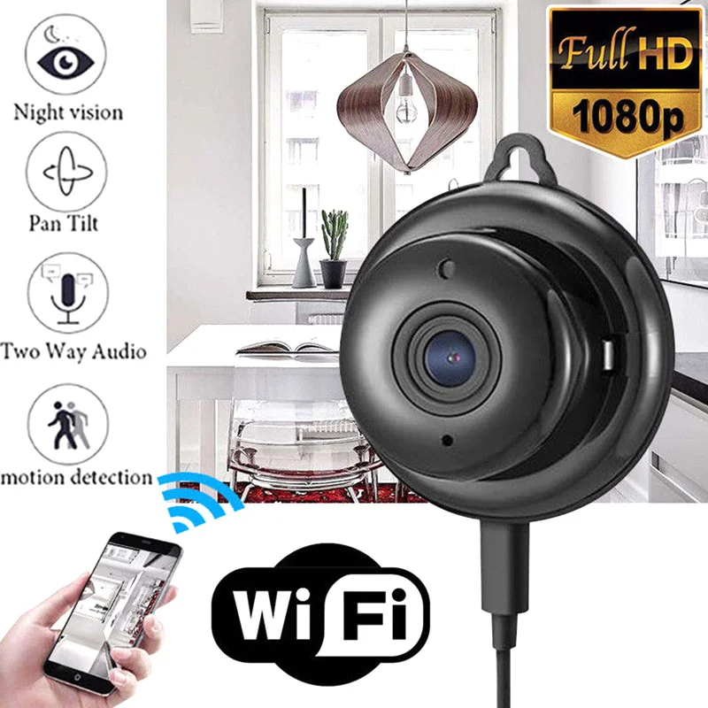Новая популярная мини беспроводная WIFI ip камера HD 1080P ночное видение Смарт
