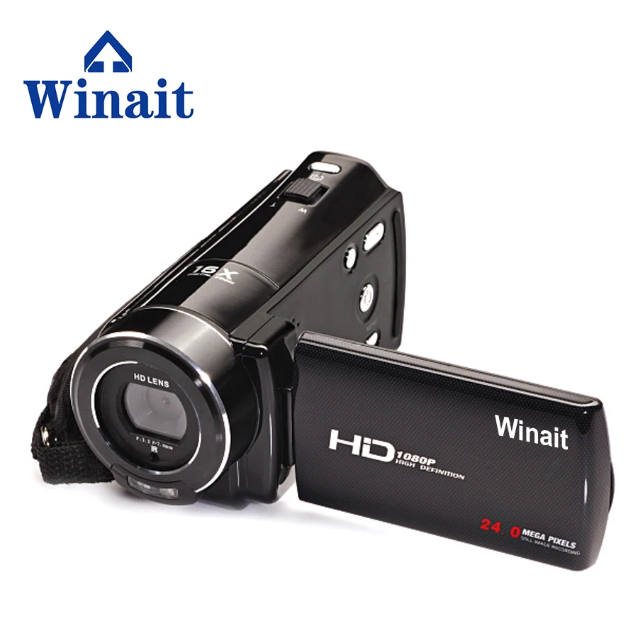 Бесплатная доставка портативная видеокамера HD1080P 24 МП с вращающимся ЖК экраном 3 0
