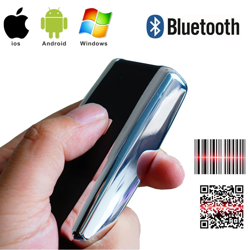 1D 2D Bluetooth сканер штрих кода USB мини беспроводной считыватель кодов Беспроводная