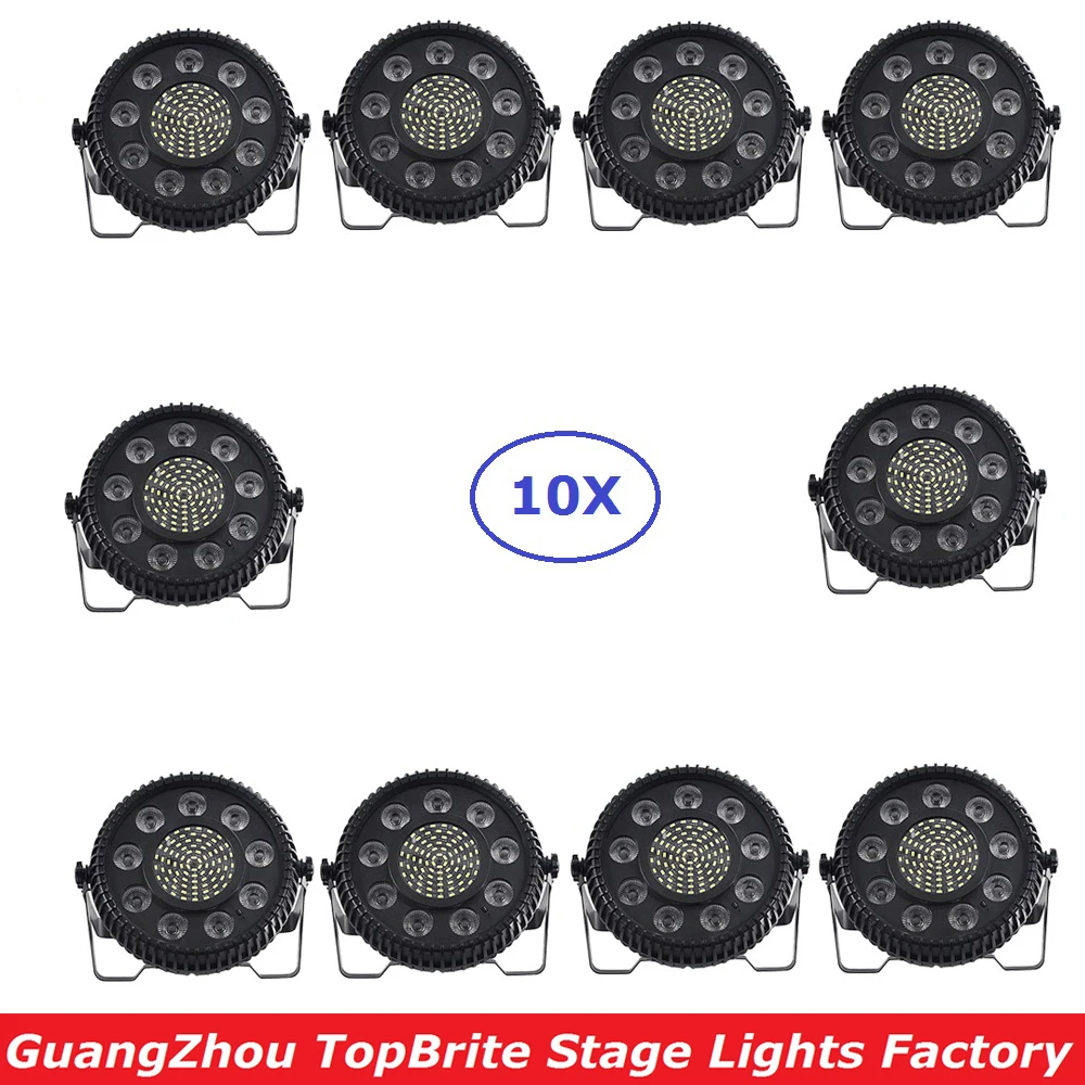 

10X Carton Package 100W High Power LED Par Lights 9X4W RGBW Quad Color LED + 81SMD Professional Stage Lighting Shows Equipments
